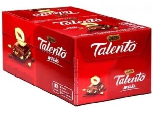Tablete Talento Vermelho Avelã 85g c/12 - Garoto