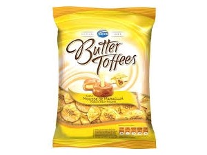 Bala Butter Toffees Mousse de Maracujá 400g - Arcor