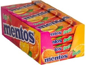 Bala Mentos Fruit Slim Box 12 Unidades
