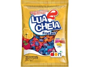 Bala Mastigável Recheada Lua Cheia Frutas 600g - Dori